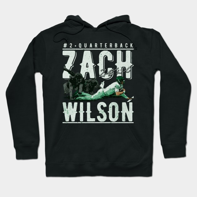 Zach Wilson New York J Touchdown Dive Hoodie by MASTER_SHAOLIN